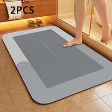 1/2 Piezas Alfombra de Terciopelo Cristal Suave Absorbente Alfombra de Secado Rápido Decoración de Halloween Alfombra Decoración de Habitación Tapis Decoración de Otoño Tapis Regreso a la Escuela Decoración de Baño y Cocina Alfombra de Cocina