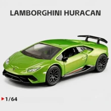Burago 1:64  Huracan Performante Sports Car Model, Alloy Diecast Toy Car, Gift For Boys, Collectible - Green - View 5