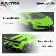 Burago 1:64  Huracan Performante Sports Car Model, Alloy Diecast Toy Car, Gift For Boys, Collectible - Green - View 4