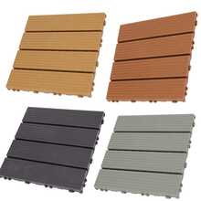 11pcs DIY Interlocking Patio/Yard Floor Tiles, Plastic Outdoor Balcony Ground Covering - Multicolor - View 6
