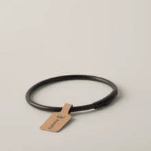 BLKSMTH 1pc Minimalist Retro Cool Black Leather Style Bracelet, Unisex - Black - View 8