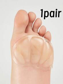 QKC 1 Pair (2 Pieces) Silicone Non-Slip Forefoot Pads And Anti-Wear Heel Stickers For High Heels For Women High Heels Women Pumps And Men Sneakers Shoes Summer Daily Wear, Shoes Accessories Gift Ideas - Clear - View 5