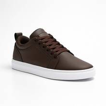 Kit Of 2 Pairs Of Men's Casual Sneakers For Leisure, Work, Stylish, Elegant, Minimalist, Textured, Everyday Use, Non-Slip - Promotion, Immediate Lightning Shipping - Cà phê + Cà phê - Xem 3