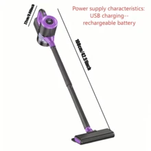 4-w-1 bezprzewodowy odkurzacz ręczny, lekki pionowy odkurzacz o dużej mocy ssania ze szczotką LED, anty-włosowy, 2000 mAh * 3 szt. akumulatorów - odpowiedni do domu, samochodu, sierści zwierząt, dywanów, twardych podłóg