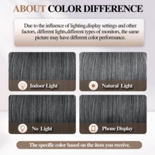 Short Bobbed Wig, Yaki Straight Synthetic Fiber Side Part Short Wig, Soft & Fluffy Yaki Wig, Suitable For Women/Mothers, Straight Bobbed Wig, Short Pixie Wig, Ombre Gray/Brown/Black Wig, Suitable For Daily Wear Or Parties - Gray Highlight - View 7