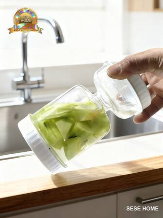 SESE HOME - 干湿分离泡菜罐 - 密封发酵容器，适用于泡菜、蔬菜和厨房食品储存，防漏保鲜罐