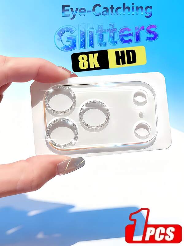 حامي عدسة الكاميرا من الزجاج المقسى 9H، واقي شاشة الكاميرا عالي الدقة (فضي)، مناسب لهواتف آيفون 17 برو ماكس/17 برو/16/15، يمكن استخدامه مع غطاء واقي، مناسب لمناسبات عيد الميلاد/عيد الفصح//العائلة/الأصدقاء، يناسب الجنسين، بدون فقاعات، مقاوم للخدش، عالي الصلابة