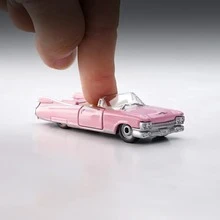 Burago 1:64 Scale 1959 Cadillac Sports Car Diecast Model Alloy Car Toy, Gift For Boys And Collectors - Pink - View 6