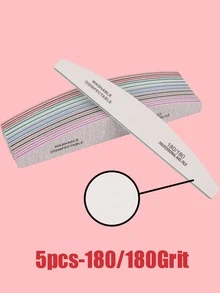 5pcs/10pcs Professional Nail File - 80/100/150/180/240Grit Nail Files Double Sided Emery Board Washable Emery Boards Reusable Nail Buffers Manicure Tools For Natural Nails Acrylic Nails Home And Salon Us
