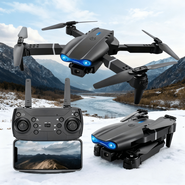 Drone With Camera 4k, Dual Camera Quadcopter, HD Wide Angle Vertical Shooting, Portable Carrying Bag, Headless Mode, One Touch Start, 360° Rotation, Fixed Point Flight. A Great Birthday Gifts