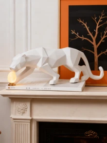 1件手工几何雕像，适用于家居装饰、汽车配件、客厅、卧室装饰以及男士礼物 - 彩色 - 查看 6