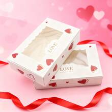 8pcs Heart Window Candy, Chocolate, Cookie Gift Boxes, Suitable For Valentine's Day, Birthday, Wedding, Anniversary Packaging - Multicolor - View 4
