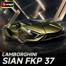 Mô hình xe thể thao  FKP37 tỷ lệ 1:64 Burago, Đồ chơi xe hợp kim đúc, Quà tặng cho bé trai, Đồ sưu tầm - màu xanh lá - Xem 1