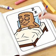 （80页/275克）1本21x21厘米《Tralalero Tralala & Friends》趣味成人涂色书，厚实不透明纸张，线条清晰 | 意大利风格人物和荒诞滑稽的场景，缓解压力，喜剧爱好者的理想礼物，婚礼季、母亲节的完美之选 - Tralalero Tralala&Friends - 查看 11