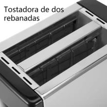 Tostadora de doble ranura, horno tostador, estructura de acero inoxidable, con bandeja recogemigas extraíble, diseño compacto para tostar rápidamente pan y bagels, ranuras fáciles de limpiar, apagado automático, lo que la convierte en la opción ideal para la cocina. - Tipo de Enchufe A USA (110-127V) - Ver 7
