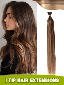 I-Tip Hair Extensions, Human Hair, I-Tip Hair Extensions - Invisible, Pre-Bonded Straight Fusion Hair Extensions, Unisex, I-Tip Hair Extensions, Human Hair Extensions, 1B Natural Black Straight Hair, I-Tip Keratin Hair Extensions, Invisible - Multicolor - View 61