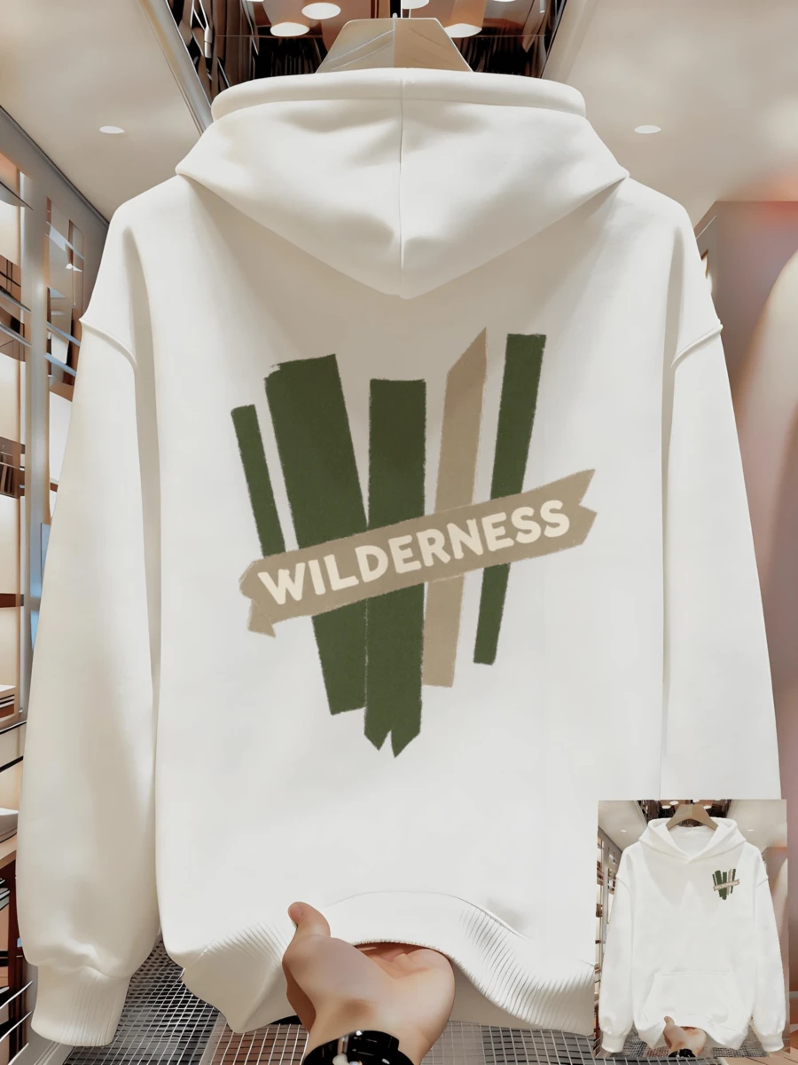 Sudadera Unisex de Corte Holgado Apta para Todas las Tallas - Blanco - Ver 1