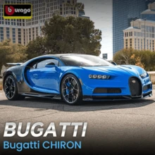 Burago 1:64 Chiron Supercar Model, Diecast Alloy Car Toy, Gift For Boys - Blue - View 1