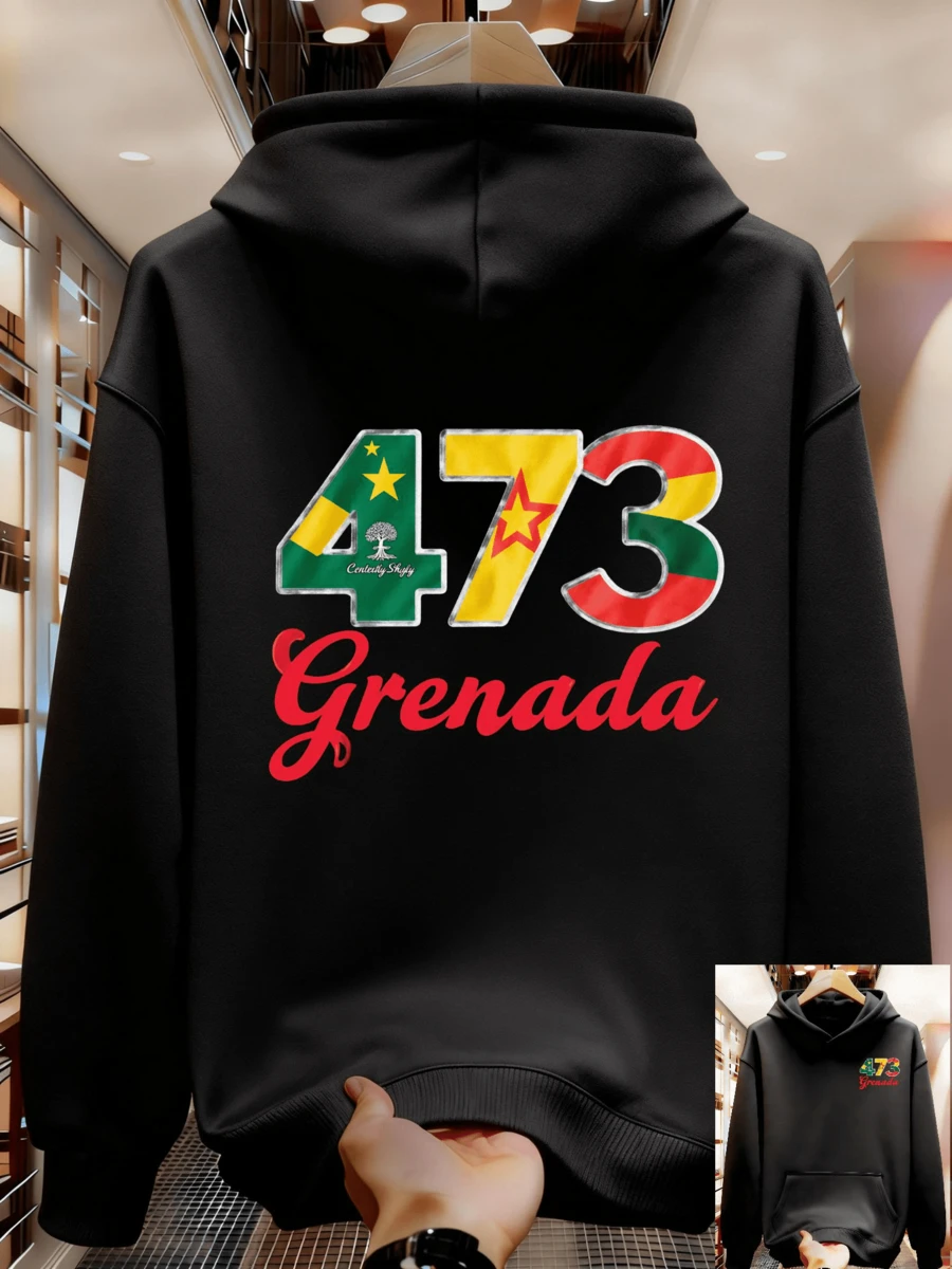 Sudadera con Capucha de Moda para Hombre - Negro - Ver 1
