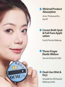 Amortals 2pcs Makeup Sponges + 1pc Storage Box, Black Airy Cushion Makeup Puff, Thick & Soft, Suitable For Beginners, Makeup Artists, Gifts For Girlfriend, Daughter, Christmas, Travel, Cosplay, Work, Daily, Y2K,Makeup,Cheap,Room Decor,Vanity,Travel,Bedroom,Makeup Accessories,Puff,Makeup Blender,Powder Puff,Makeup Sponge,Cheap,Stocking Stuffers,Makeup,Makeup Tools,Cheap Stuff,Gifts,Gifts For Women,Christmas Gifts