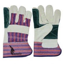 PAKNADA Cowhide Green Work Gloves 12Pairs Double Palm Durable Safety Comfortable Industrial Warehouse Outdoor And Home Improvement Task - one-size - View 8