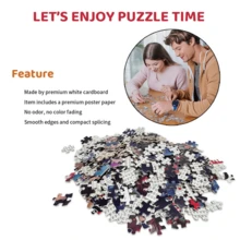 1 Box Of 1000-Piece Jigsaw Puzzle Toy, Size 70cm*50cm, Oil Painting Landscape & Cartoon Patterns, Adult Stress Relief, Decorative Art, Suitable For Christmas, Birthday Gift