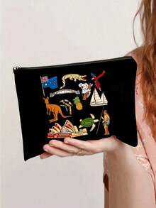 Fun Makeup Bag, Australian Theme Lightweight Makeup Bag,Canvas Charger Cable Storage Bag - Non-Waterproof ,Australian Small Animal Series Print Bag, Portable Zipper Makeup Bag With Vibrant Australian Illustrations, Portable Toiletry Bag, Travel Makeup Bagtravel Essentials For Vacation Summer Holiday Back To School School Stuff Bag For School Travel Bag For Women Makeup Bag For Travel - Multicolor - View 30