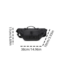 Geantă de piept crossbody multifuncțională pentru exterior, cu un singur umăr, nouă pentru bărbați, capacitate mare de depozitare multistrat pentru naveta, călătorii, geantă de talie sport, geantă pentru echipamente în aer liber rezistentă la uzură și portabilă