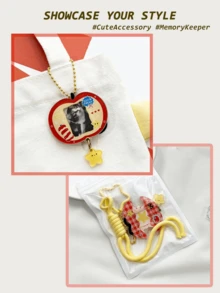 CyberDyer 3-Layer Smooth Sliding Acrylic Photo Frame Keychain, Durable & Elegant, Fits 1-Inch Photos - Customizable Card Holder Pendant, Lovely Gift For Friends And Family - A - View 5