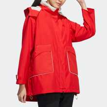 Adidas 抓绒内衬休闲连帽夹克 HZ2995 - 紅色 - 查看 3