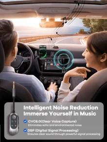 Bluetooth Receiver & Transmitter 2-In-1; Mini Portable Adapter With Noise Cancelling Mic For Home Audio/Car/TV/Wired Headphones/Wired Speaker; Hands-Free Call; Home Stereo; 3.5mm AUX Bluetooth Car Adapter; Essential Car Stuff For Travel;Practical Car Accessories - W10 - 查看 4