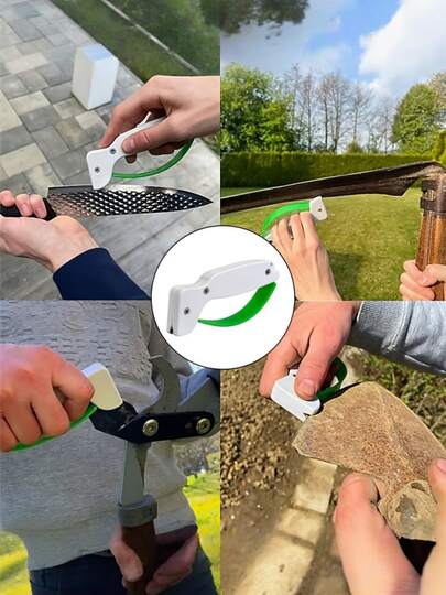 1pc Easy-To-Use Handheld Tungsten Carbide Whetstone, A Handheld Knife Sharpener Suitable For Home Or Outdoor Use, Featuring A Non-Slip Handle For Quick Sharpening And Repair Tools