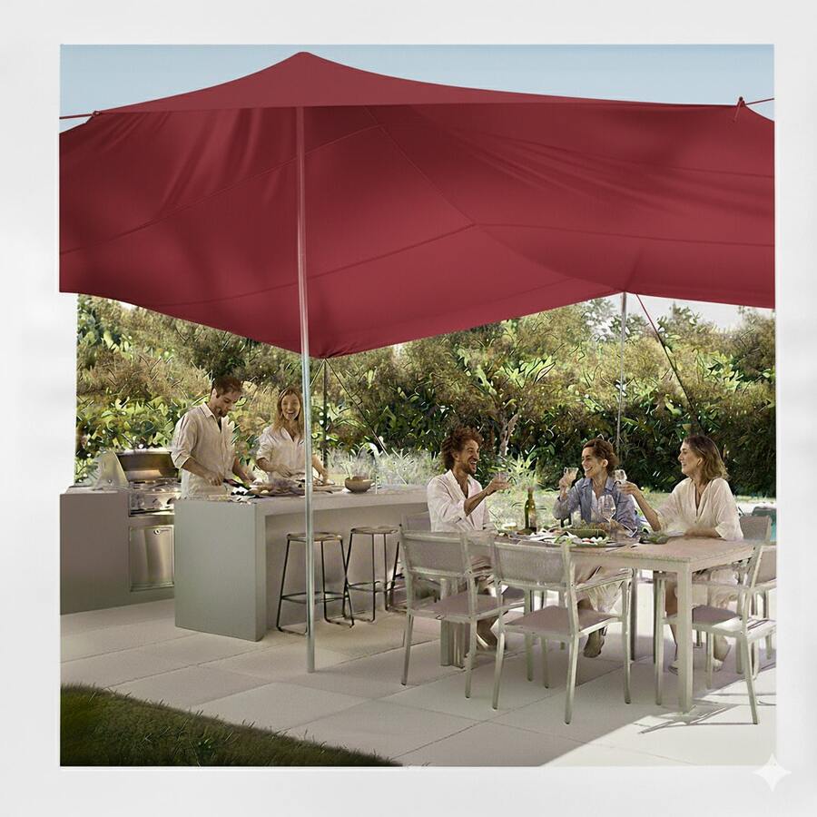 VINILMAX Lona Impermeable de 1.50x1m Uso Rudo con Protección UV para Exterior | Resistente a Polvo, Lluvia y Nieve | Ideal para Camiones, Obra y Construcción | Disponible en Varios Colores - Rojo - Ver 1