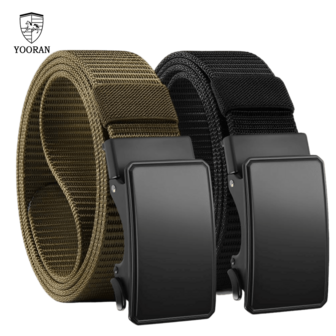Cinturones para hombres - Hebilla de aleación con ajuste deslizante, marca Yooran, perfecto para jeans, trabajo y uso casual, adecuado para ocio, exteriores y ocasiones de trabajo, es el regalo perfecto para hombres, padres, esposos y novios, regalo de Navidad