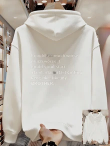 Sudadera con capucha para hombre, reversible para estar en casa y salir, no hace falta cambiarse de ropa, queda bien para recoger paquetes, para hombre - Blanco - Ver 1