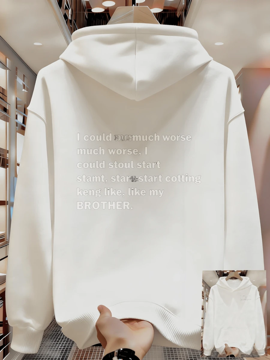 Sudadera con capucha para hombre, reversible para estar en casa y salir, no hace falta cambiarse de ropa, queda bien para recoger paquetes, para hombre - Blanco - Ver 1