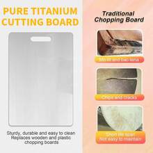 Extra-Large  Stainless Steel Cutting Board | Ultra-Thin Rust-Resistant Chopping Board | Double-Sided, Durable & Odor-Free | Ideal For Meat, Vegetables & Fruits | Easy-To-Clean Essential Kitchen Cutting Board|Kitchen Must-Have Tools - 1Pcs XL(39*28cm) - 查看 4