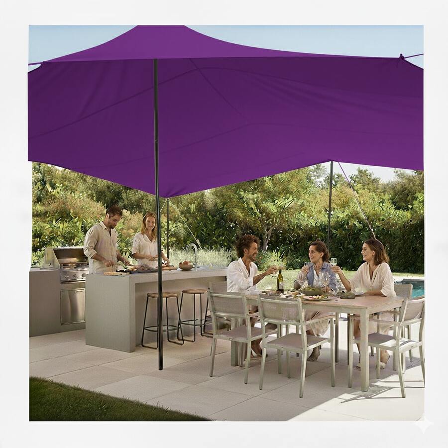 VINILMAX Lona Impermeable de 1.50x1m Uso Rudo con Protección UV para Exterior | Resistente a Polvo, Lluvia y Nieve | Ideal para Camiones, Obra y Construcción | Disponible en Varios Colores - Morado - Ver 1