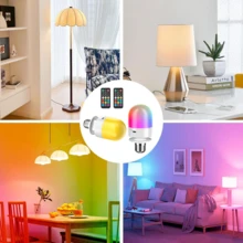 Rechargeable Bulb - E27 Battery Powered Bulb, 10 Dimming And Color Ribbon Remote Controls Suitable For Non Hard Wired Wall Lights, Pendant Lights - 4 件 - 查看 5