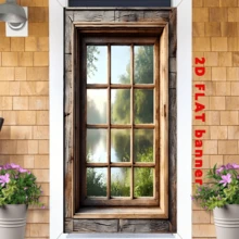 2D Flat BannerVersatile Polyester Window & Door Banner Durable & Washable For Indoor/Outdoor Use