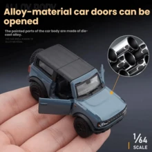 Burago 1:64  BRONCO Diecast Car Model, Realistic Alloy Vehicle Toy, Gift For Boys, Collectible - Blue - View 5