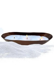 DIY Candle Making Kit - 1.1-Pound Odorless Sand Wax, Decorated With Ice Flower Design, White Sand Painting Texture, Desktop Decoration, Essential For Weddings And Parties, Can Fill Any Container