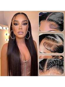 bling hair Straight Lace Front Wigs Human Hair Pre Plucked 200% Density Transparent 13x4 13x6 Lace Frontal Wigs Human Hair 4x4 Lace Closure Wigs Human Hair For Women Wear And Go 5x5 6x4 9x6 7x5 Ready To Go Glueless Wigs Human Hair Pre Cut Brazilian Hair Hidden Strap 360 Straight Full Lace Frontal Wigs Human Hair With Invisible Drawstring Natural Color Natural Hairline Headband Straight Human Hair Wigs
