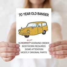 1 Tarjeta de cumpleaños divertida para el 70 cumpleaños, regalos y decoraciones para el 70 cumpleaños para hombres y mujeres, tarjetas de cumpleaños hilarantes para un hombre de 70 años para papá, esposo, abuelo, tío, familia, amigos y compañeros de trabajo - Multicolor - Ver 5