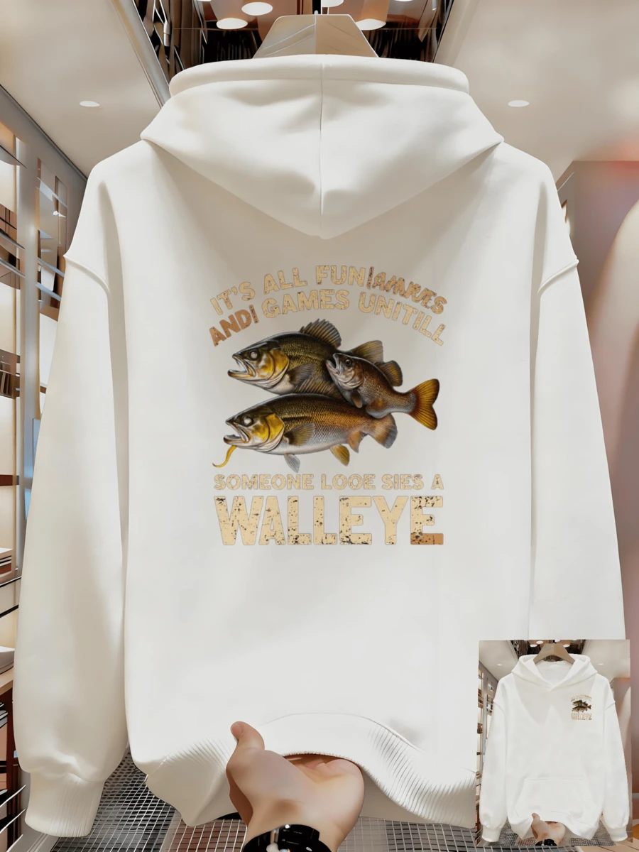 Men's Simple Style Hoodie Suitable For Christmas Class - White - View 1