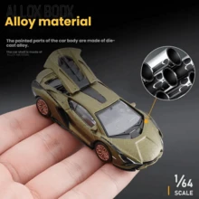 Mô hình xe thể thao  FKP37 tỷ lệ 1:64 Burago, Đồ chơi xe hợp kim đúc, Quà tặng cho bé trai, Đồ sưu tầm - màu xanh lá - Xem 5