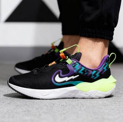  Nike New Cushioned Comfortable Lightweight Wave Outdoor Women's Running Shoes, RUN FLOW Soft Sole Durable Commuting Low-Top Sports Sneakers, Multicolor Fashionable Casual Athletic Shoes, Sports Essential DZ4490-001