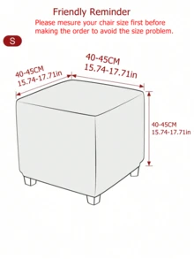 1pc/2pcs Square Footstool Cover, Elastic Leaf Jacquard Pattern, Full Wrap Footrest Protector, Suitable For Sofa And Living Room - Coffee Brown - View 4