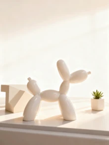 1pc Nordic Creative Balloon Dog Decor, Cartoon Animal Decoration For Living Room, Bedroom, Cabinet, Soft Furnishing, Art Piece