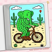 （80页/275克）1本21x21厘米《Tralalero Tralala & Friends》趣味成人涂色书，厚实不透明纸张，线条清晰 | 意大利风格人物和荒诞滑稽的场景，缓解压力，喜剧爱好者的理想礼物，婚礼季、母亲节的完美之选 - Tralalero Tralala&Friends - 查看 8